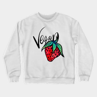 Vegan Neon Strawberry Crewneck Sweatshirt